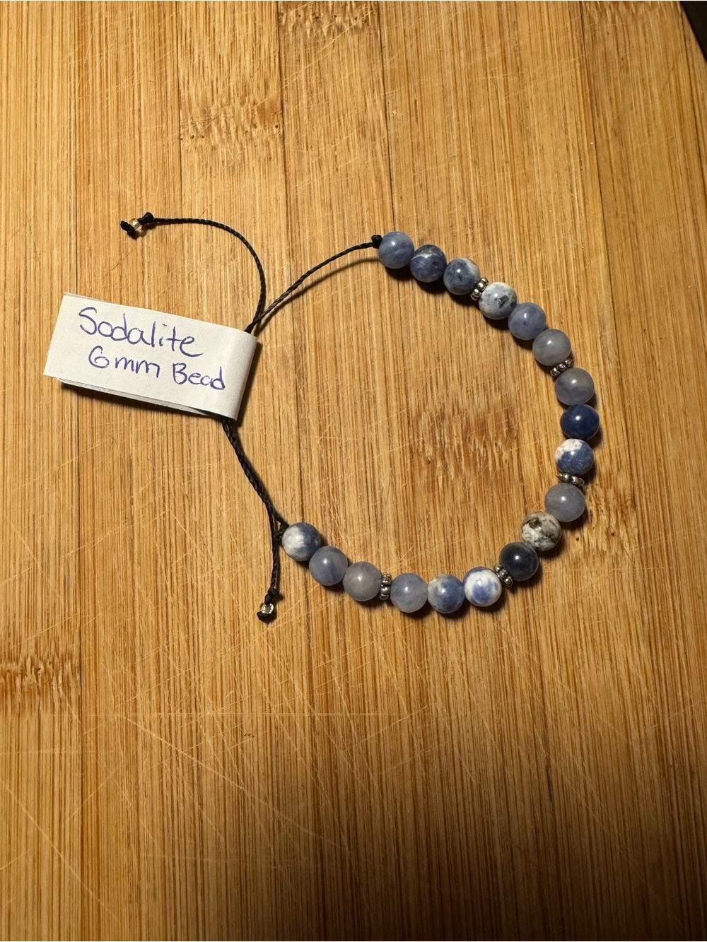 Hand Crafted Blue Sodalite Beaded Bracelet